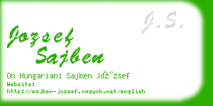 jozsef sajben business card